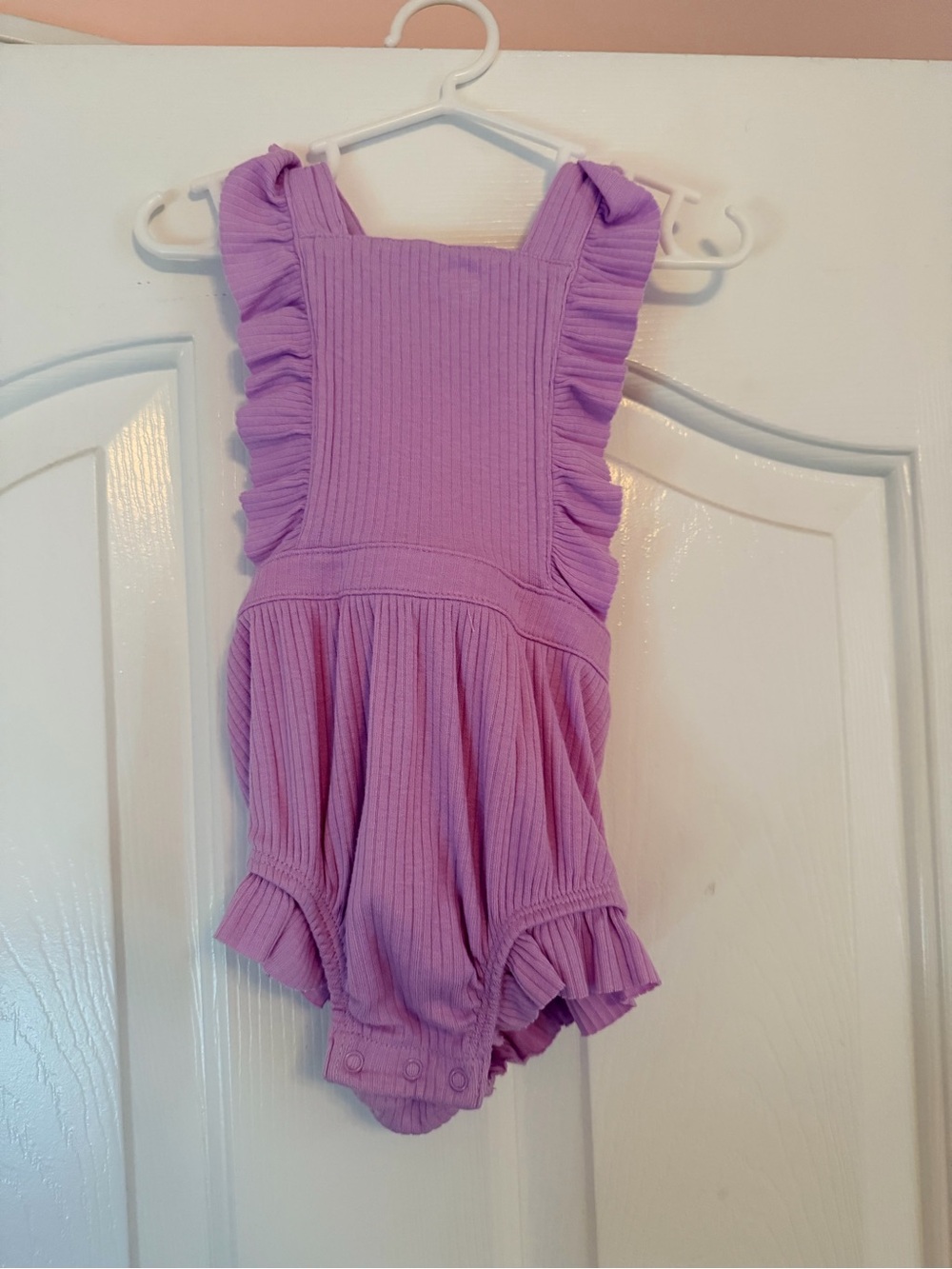 Cat & Jack Purple Ruffle Bubble Romper 3-6M nwot